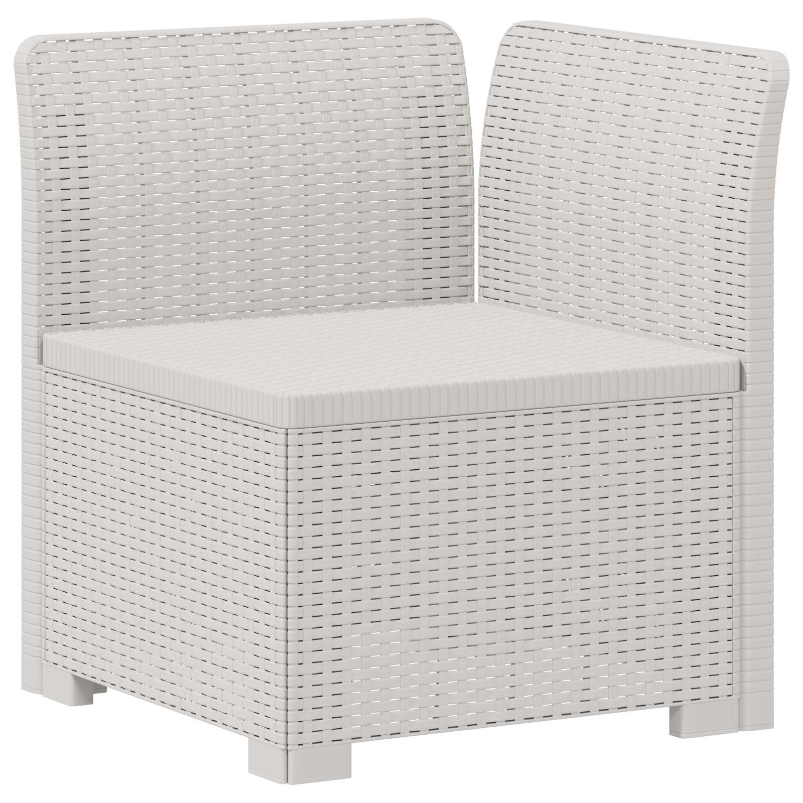 Jednomístná Zahradní Pohovka S Polštáři V Ratanovém Vzhledu Pp