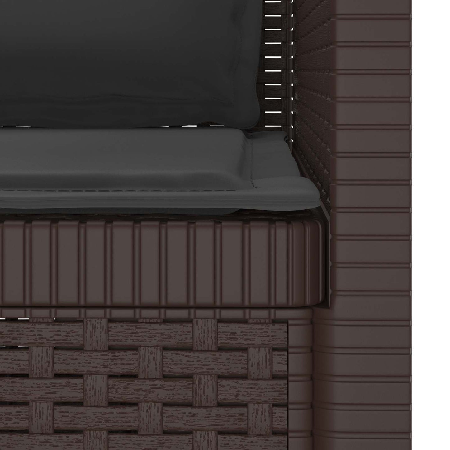Jednomístné Křeslo S Polštáři V Ratanovém Vzhledu Pp Hnědá