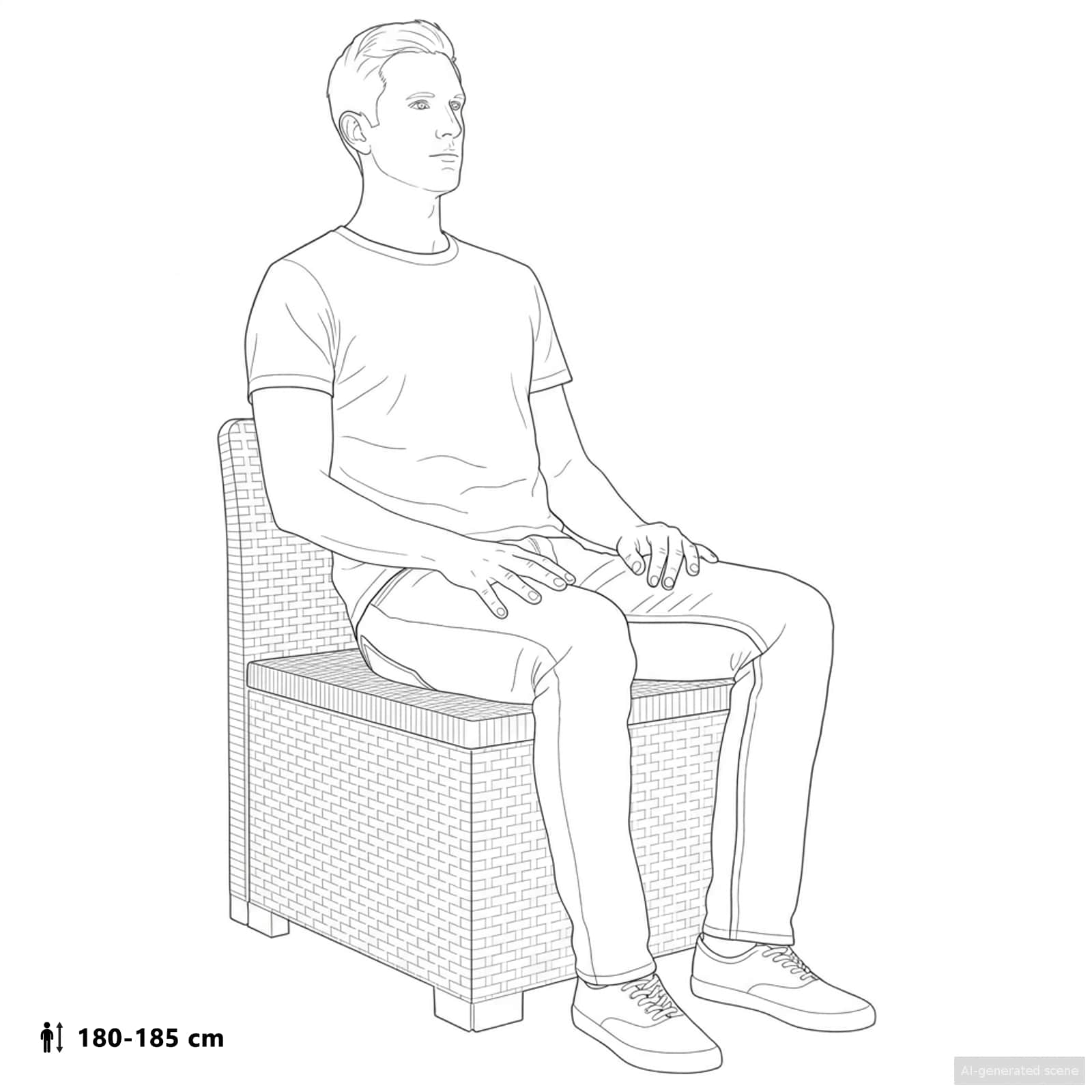 3-Místná Zahradní Pohovka S Polštáři Ve Vzhledu Ratanu Pp Hnědá