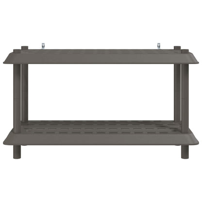 Regálová Jednotka 2 Pater 100 X 40 X 55,5 Cm Pp Světle Šedá