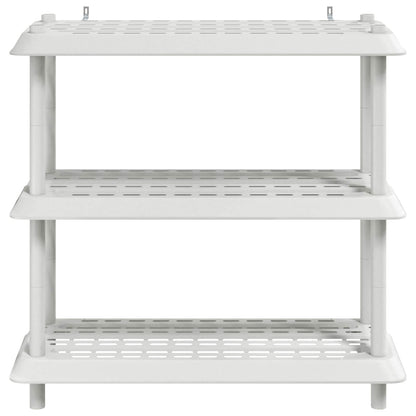Regálová Jednotka 3 Pater 100 X 40 X 96 Cm Pp Bílá