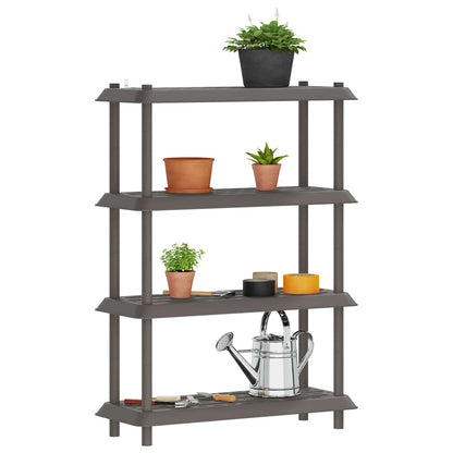 Regálová Jednotka 4 Pater 100 X 40 X 136,5 Cm Pp Světle Šedá