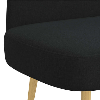 Čalouněná Lavice S Opěrkou Černá 110 X 60 X 76 Cm Polyester