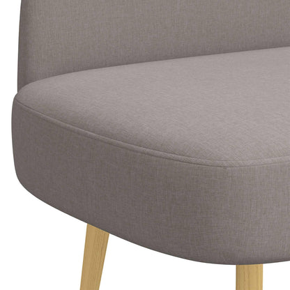 Čalouněná Lavice S Opěrkou Taupe 110 X 60 X 76 Cm Polyester