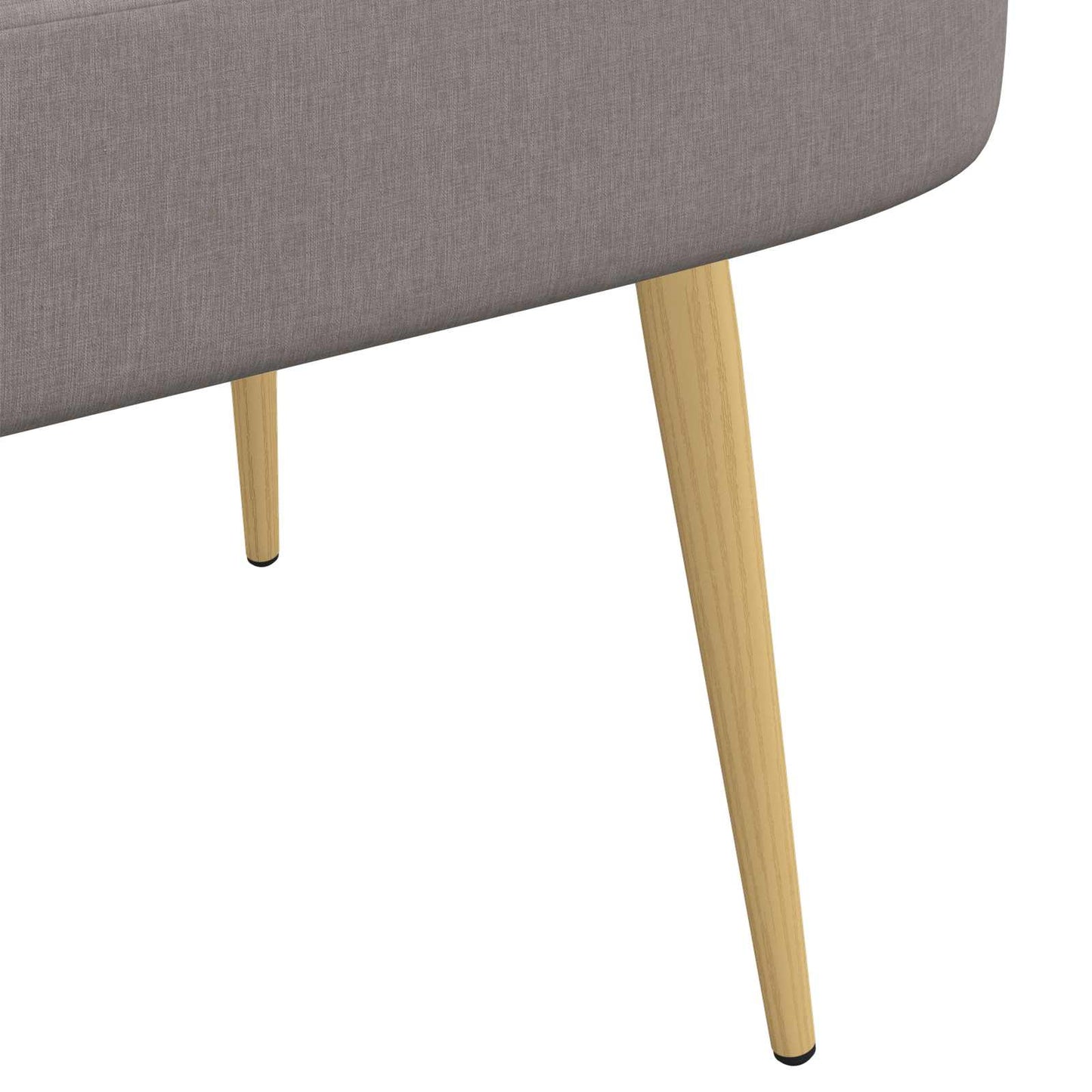 Čalouněná Lavice S Opěrkou Taupe 110 X 60 X 76 Cm Polyester
