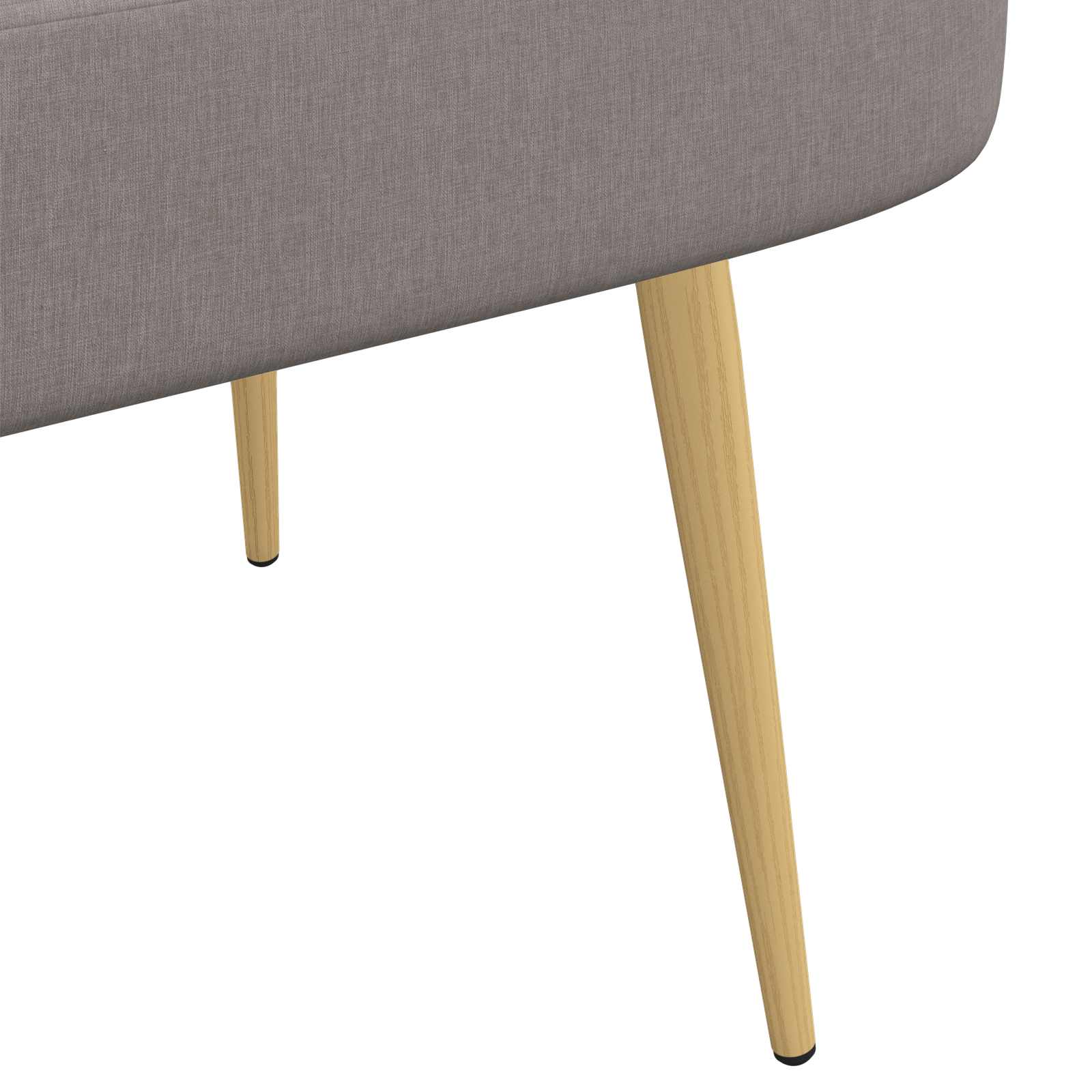 Čalouněná Lavice S Opěrkou Taupe 110 X 60 X 76 Cm Polyester
