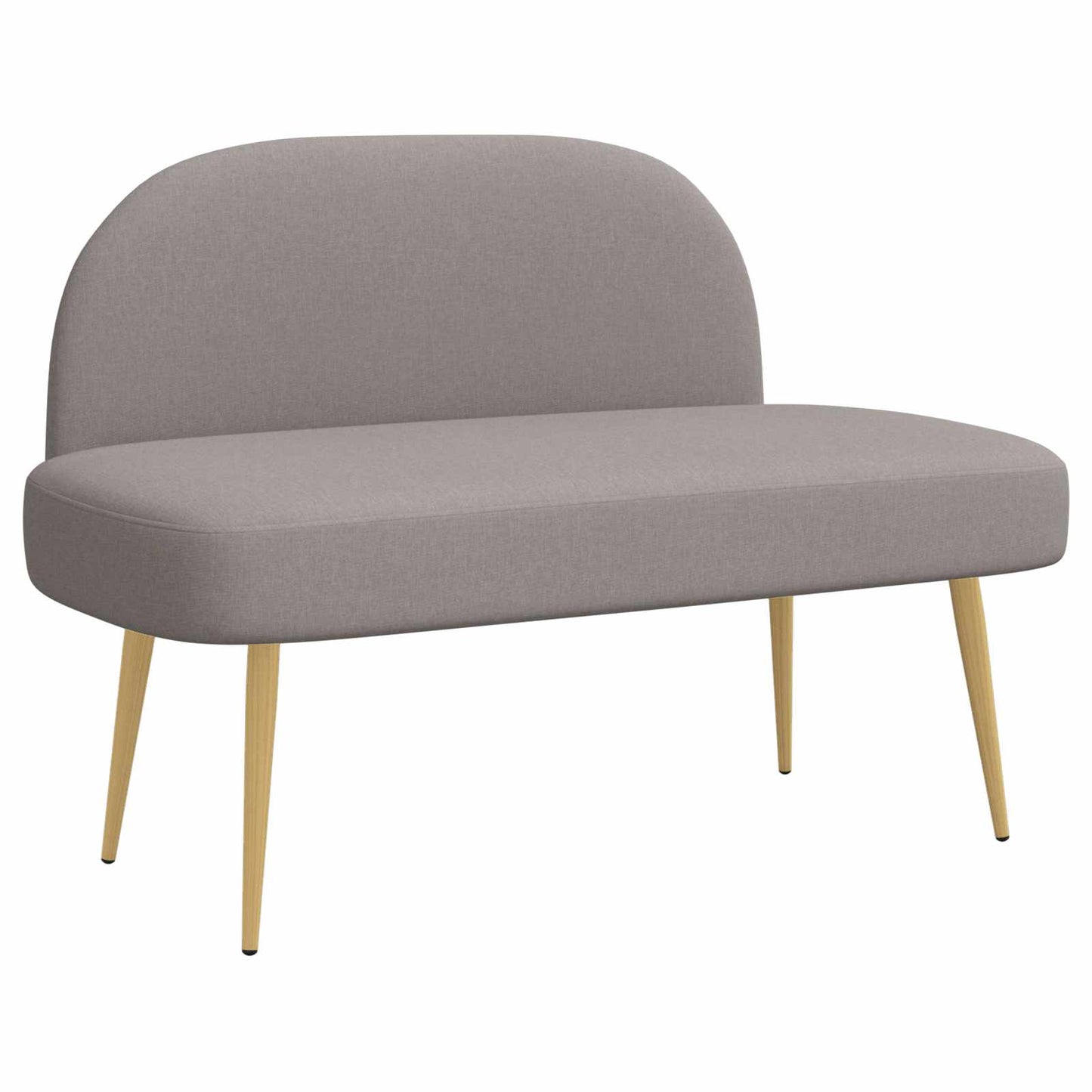 Čalouněná Lavice S Opěrkou Taupe 110 X 60 X 76 Cm Polyester