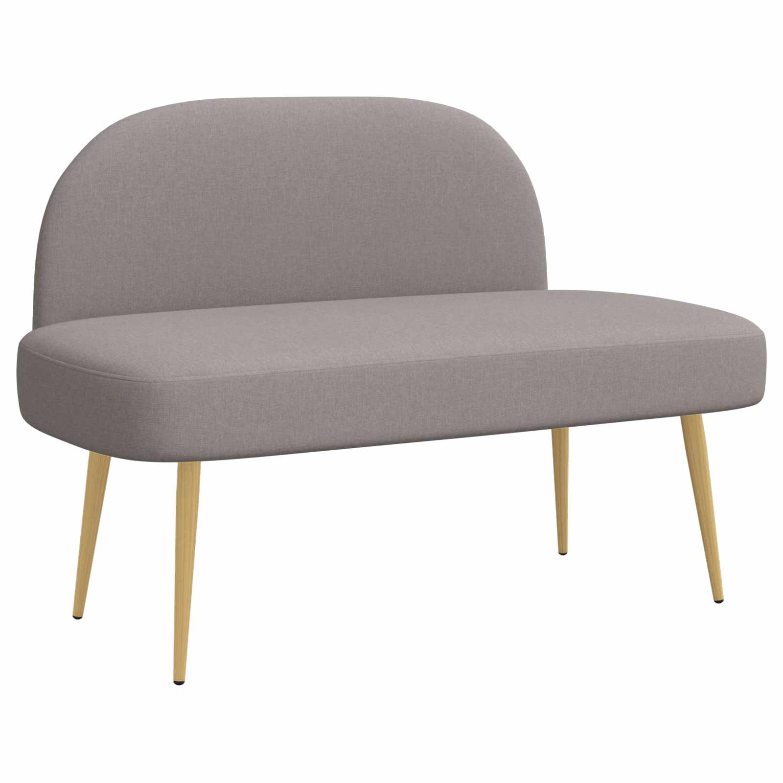 Čalouněná Lavice S Opěrkou Taupe 110 X 60 X 76 Cm Polyester