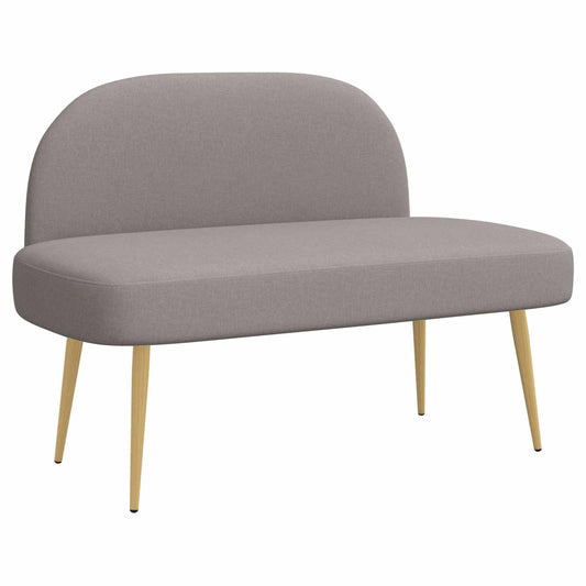 Čalouněná Lavice S Opěrkou Taupe 110 X 60 X 76 Cm Polyester