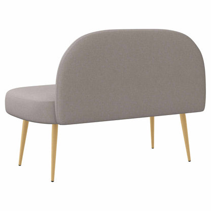 Čalouněná Lavice S Opěrkou Taupe 110 X 60 X 76 Cm Polyester