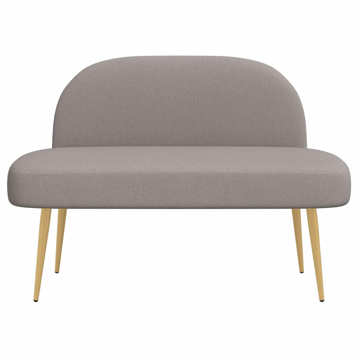 Čalouněná Lavice S Opěrkou Taupe 110 X 60 X 76 Cm Polyester