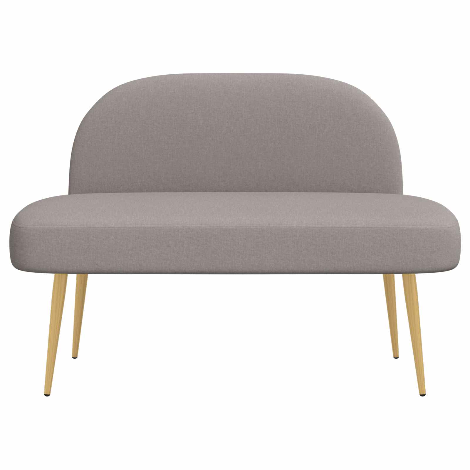 Čalouněná Lavice S Opěrkou Taupe 110 X 60 X 76 Cm Polyester