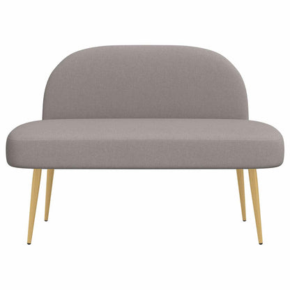 Čalouněná Lavice S Opěrkou Taupe 110 X 60 X 76 Cm Polyester
