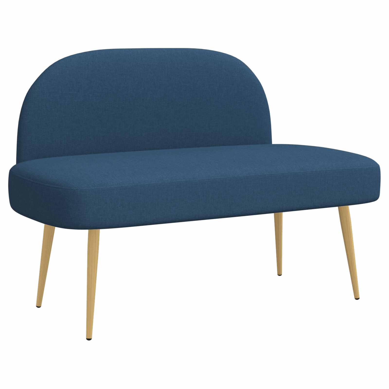 Čalouněná Lavice S Opěrkou Modrá 110 X 60 X 76 Cm Polyester