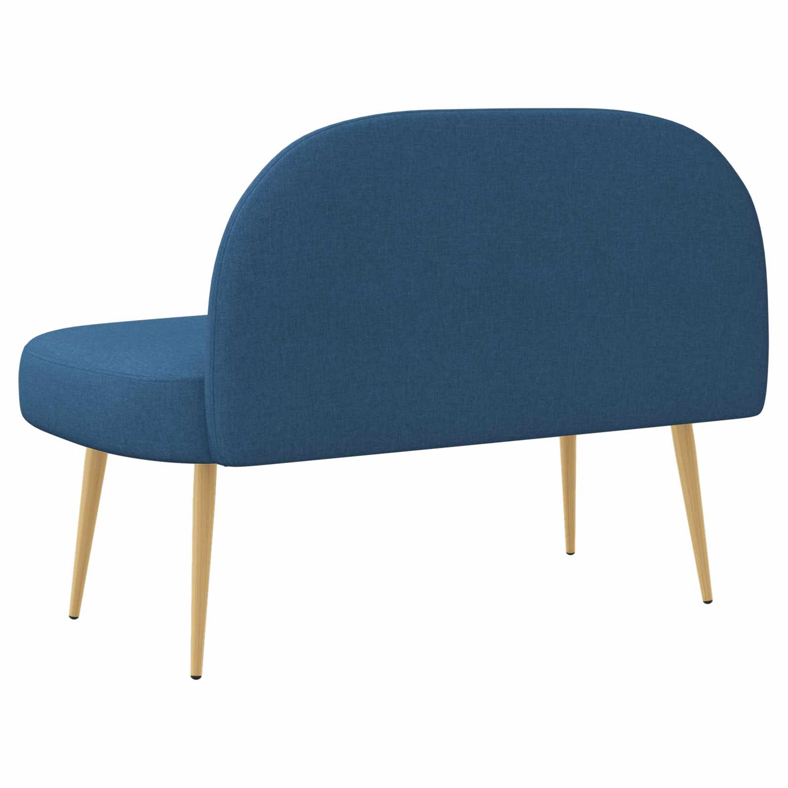 Čalouněná Lavice S Opěrkou Modrá 110 X 60 X 76 Cm Polyester