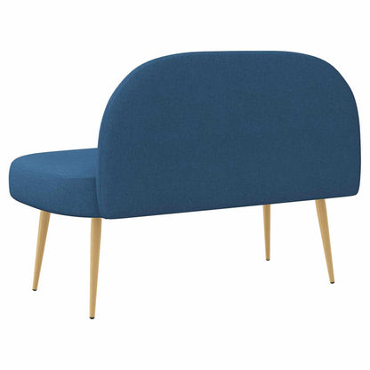 Čalouněná Lavice S Opěrkou Modrá 110 X 60 X 76 Cm Polyester