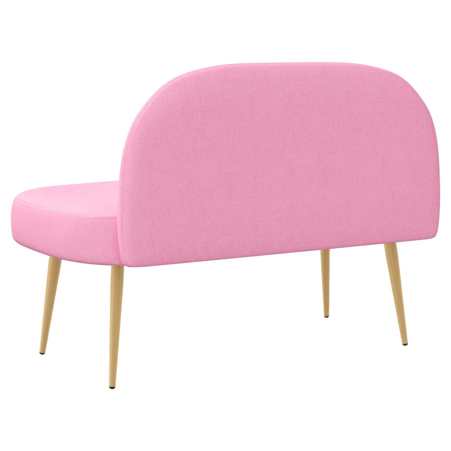 Čalouněná Lavice S Opěrkou Růžová 110 X 60 X 76 Cm Polyester
