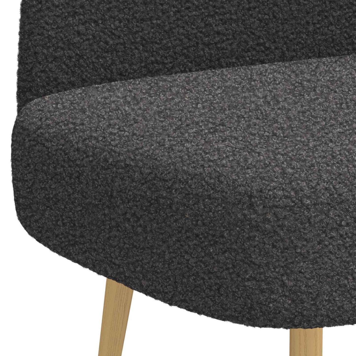Čalouněná Lavice S Opěrkou Tmavě Šedá 110 X 60 X 76 Cm Bouclé