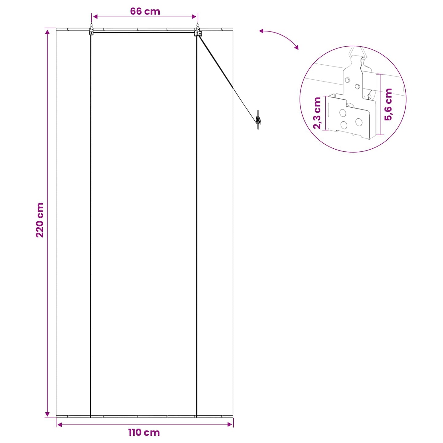 Roleta Přírodní 110 X 220 Cm Bambus