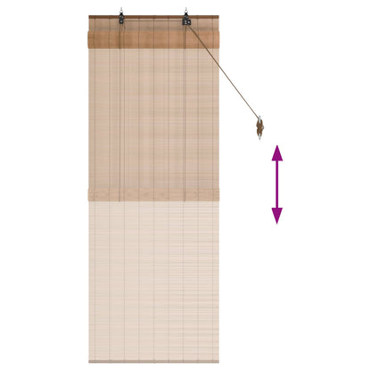 Roleta Hnědá 40 X 160 Cm Bambus