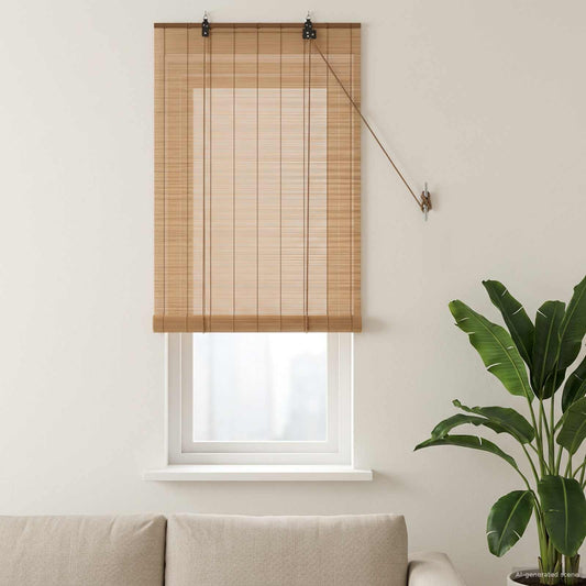 Roleta Hnědá 60 X 160 Cm Bambus