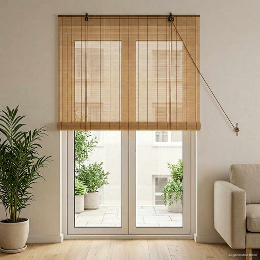 Roleta Hnědá 90 X 220 Cm Bambus