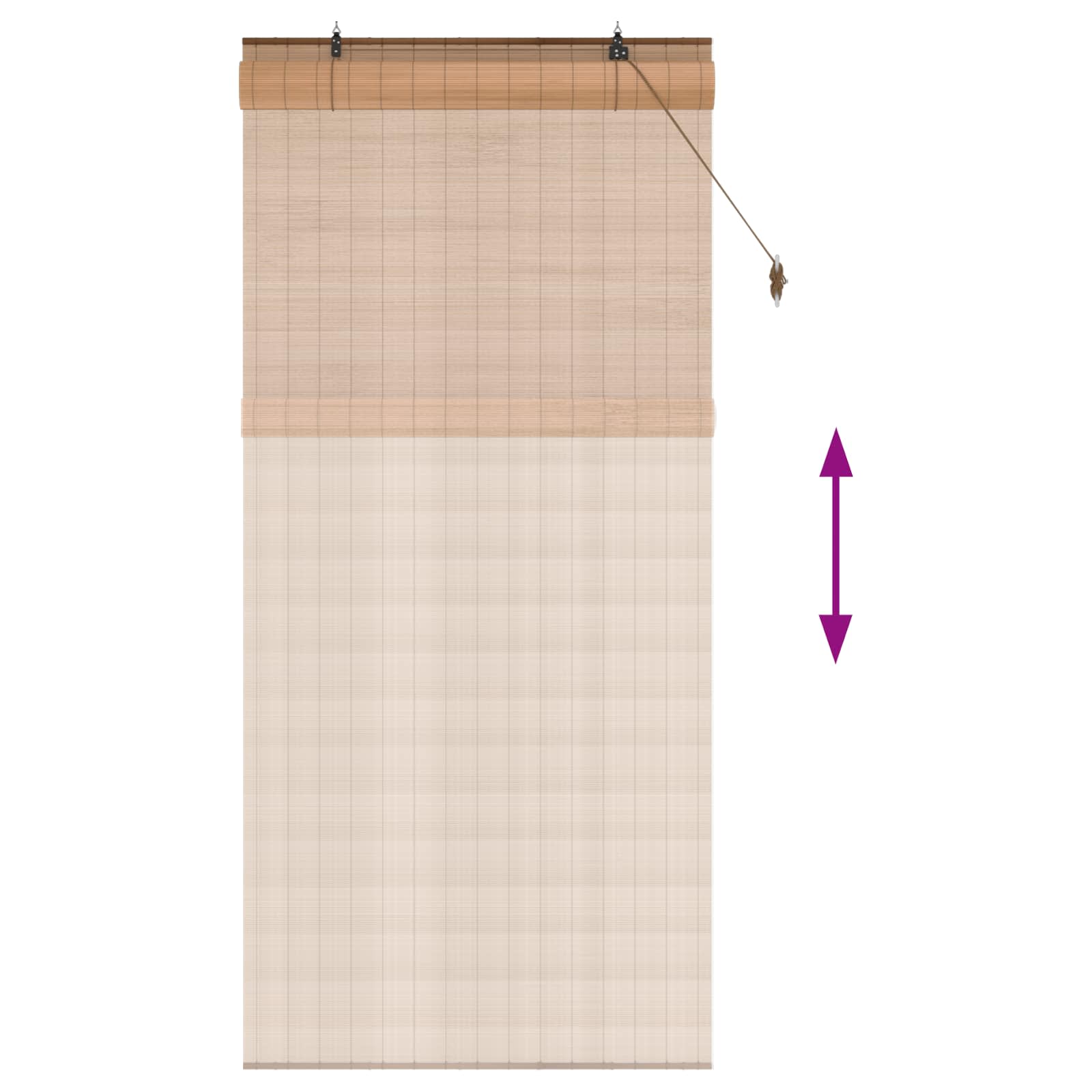 Roleta Hnědá 90 X 220 Cm Bambus