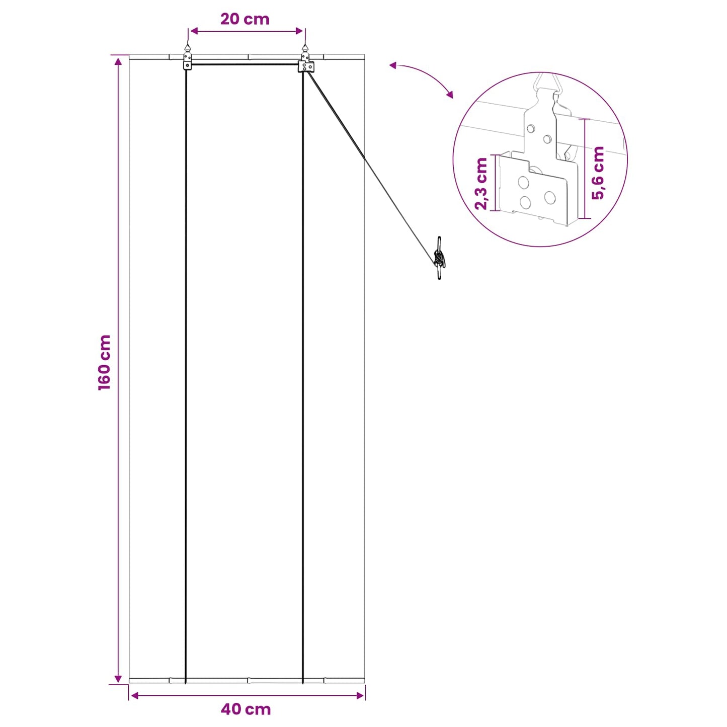 Roleta Šedá 40 X 160 Cm Bambus