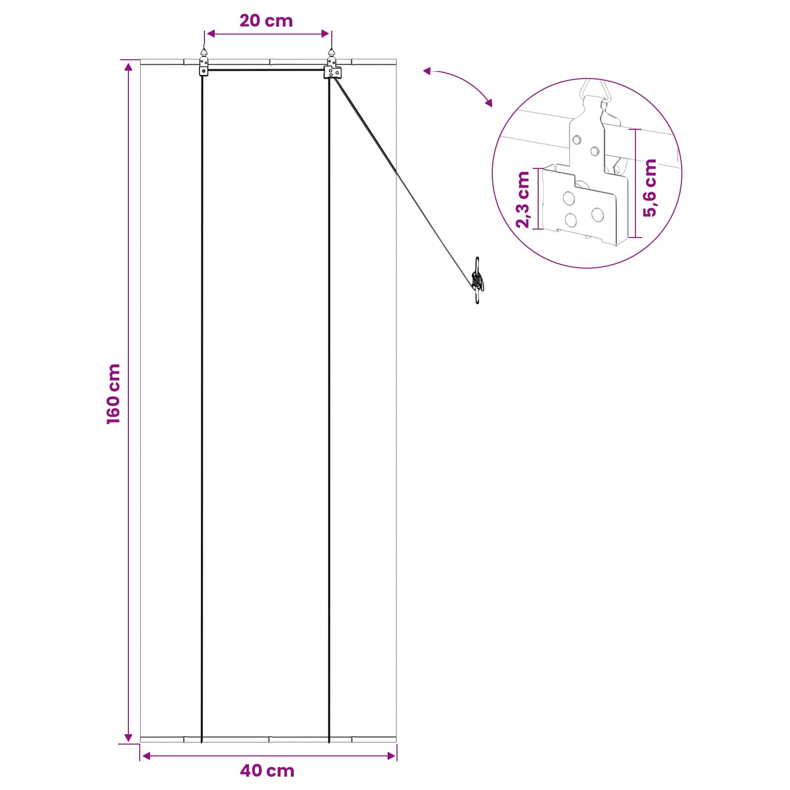 Roleta Šedá 40 X 160 Cm Bambus