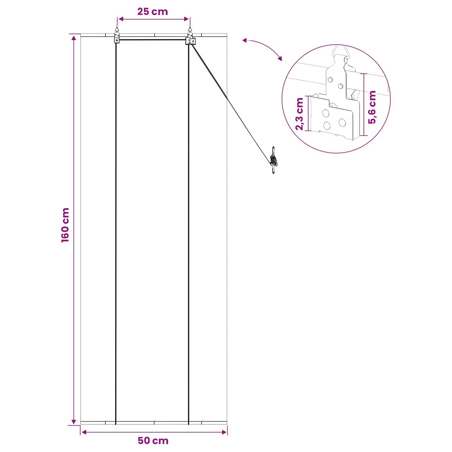 Roleta Šedá 50 X 160 Cm Bambus