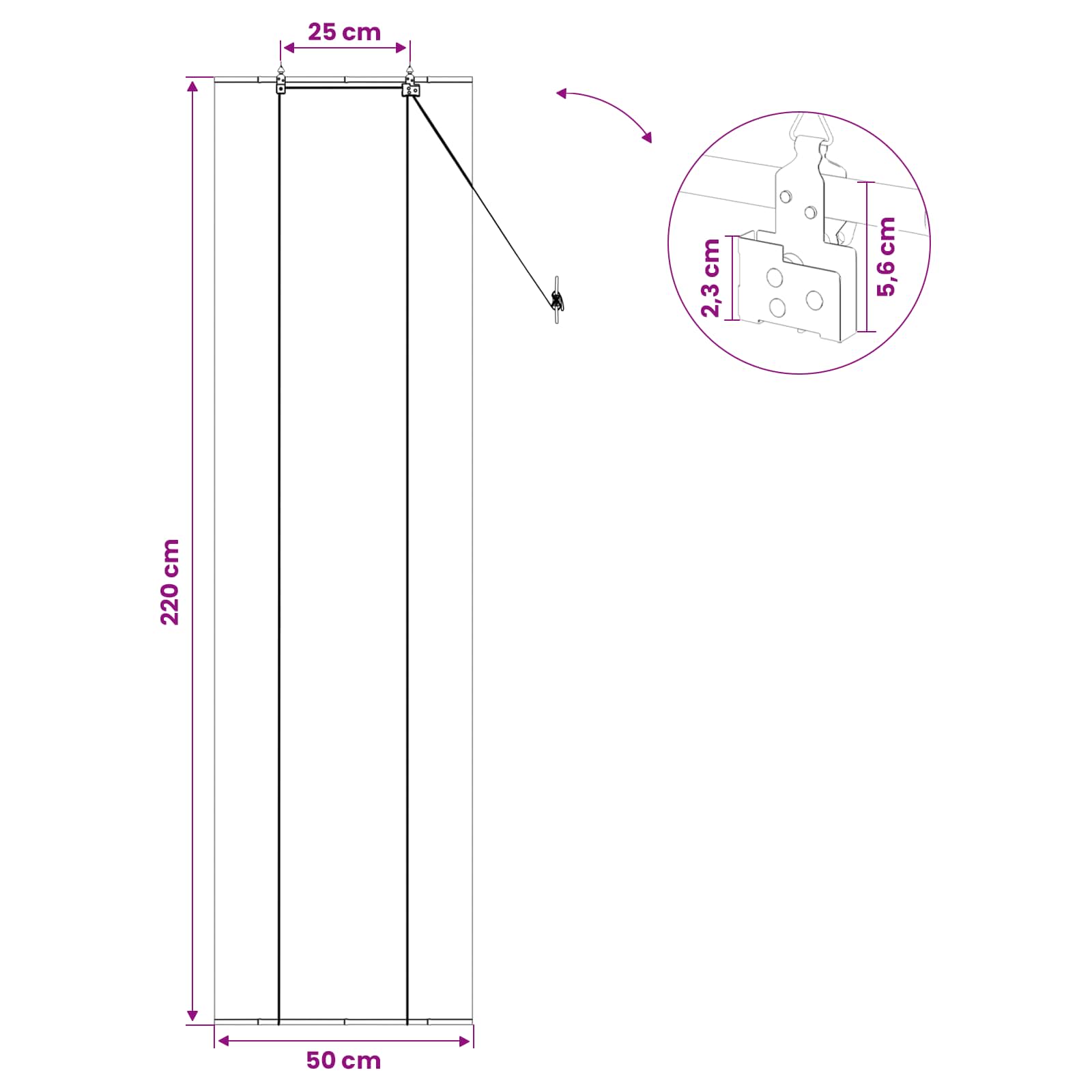 Roleta Šedá 50 X 220 Cm Bambus
