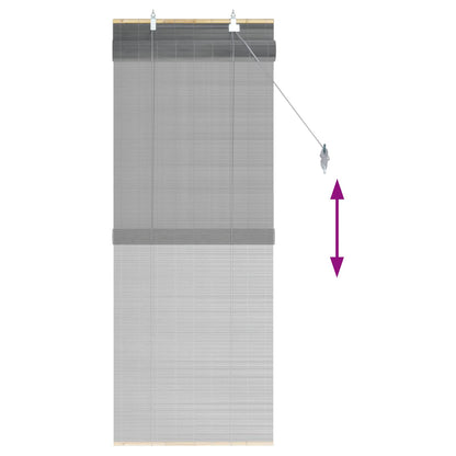 Roleta Šedá 60 X 160 Cm Bambus