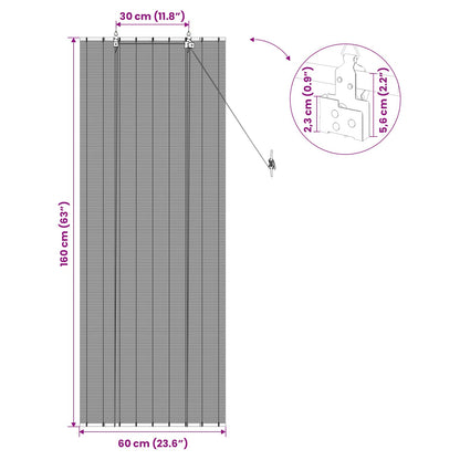 Roleta Šedá 60 X 160 Cm Bambus