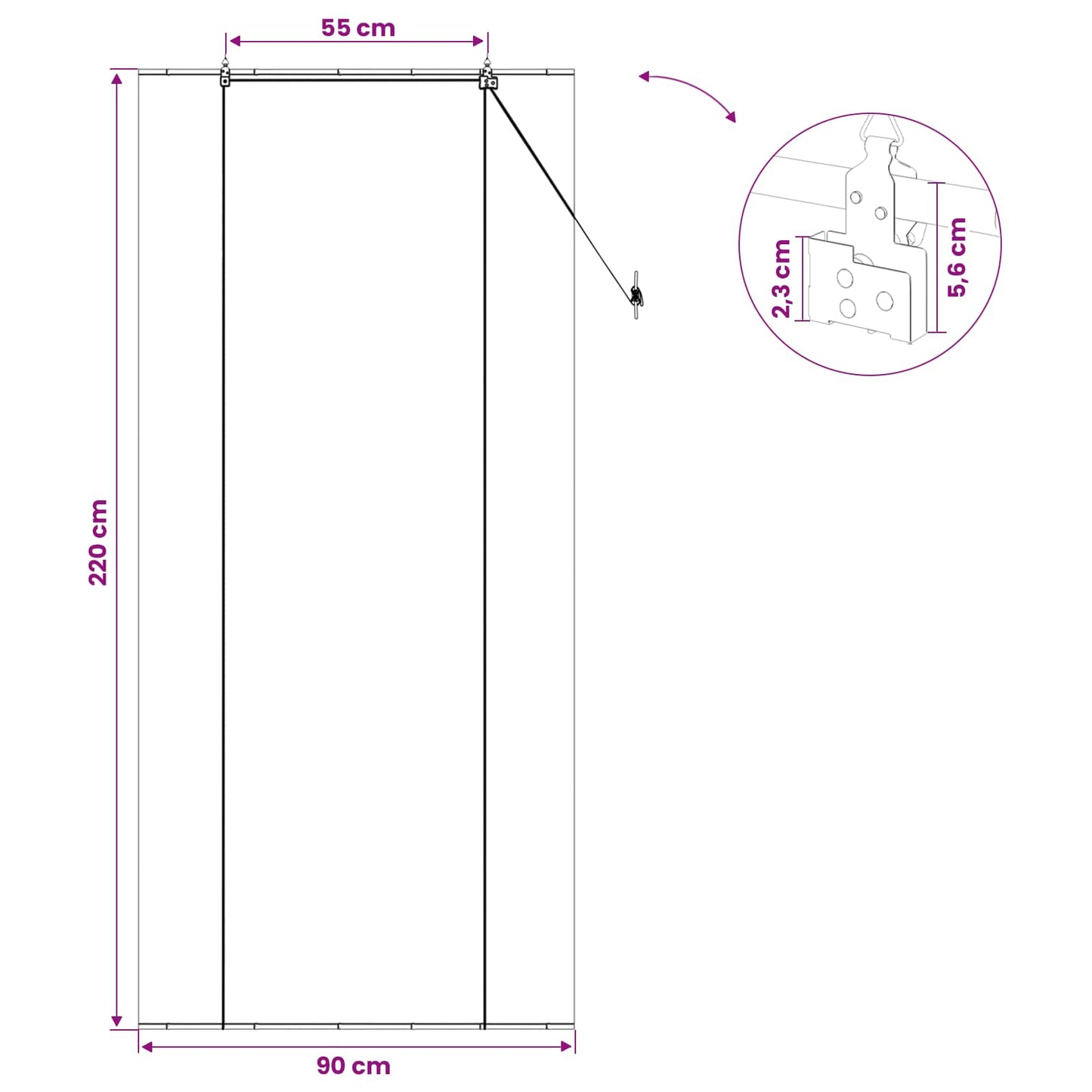 Roleta Šedá 90 X 220 Cm Bambus