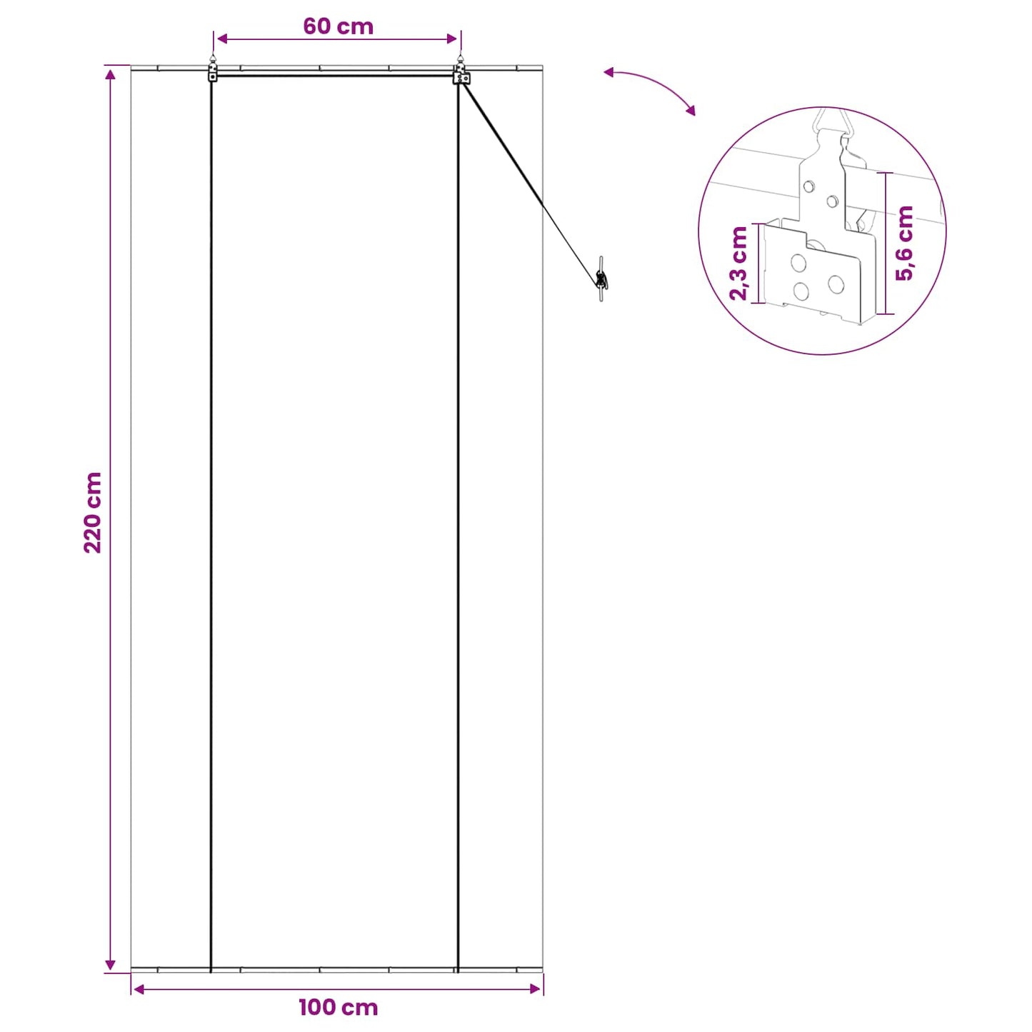 Roleta Šedá 100 X 220 Cm Bambus