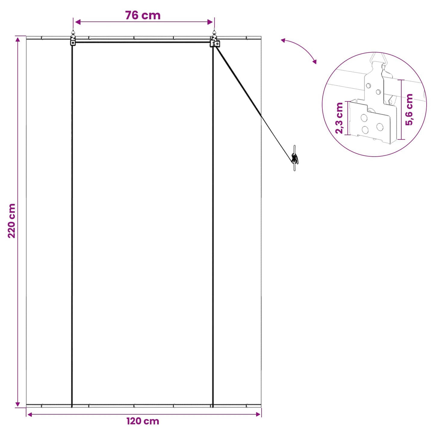 Roleta Šedá 120 X 220 Cm Bambus