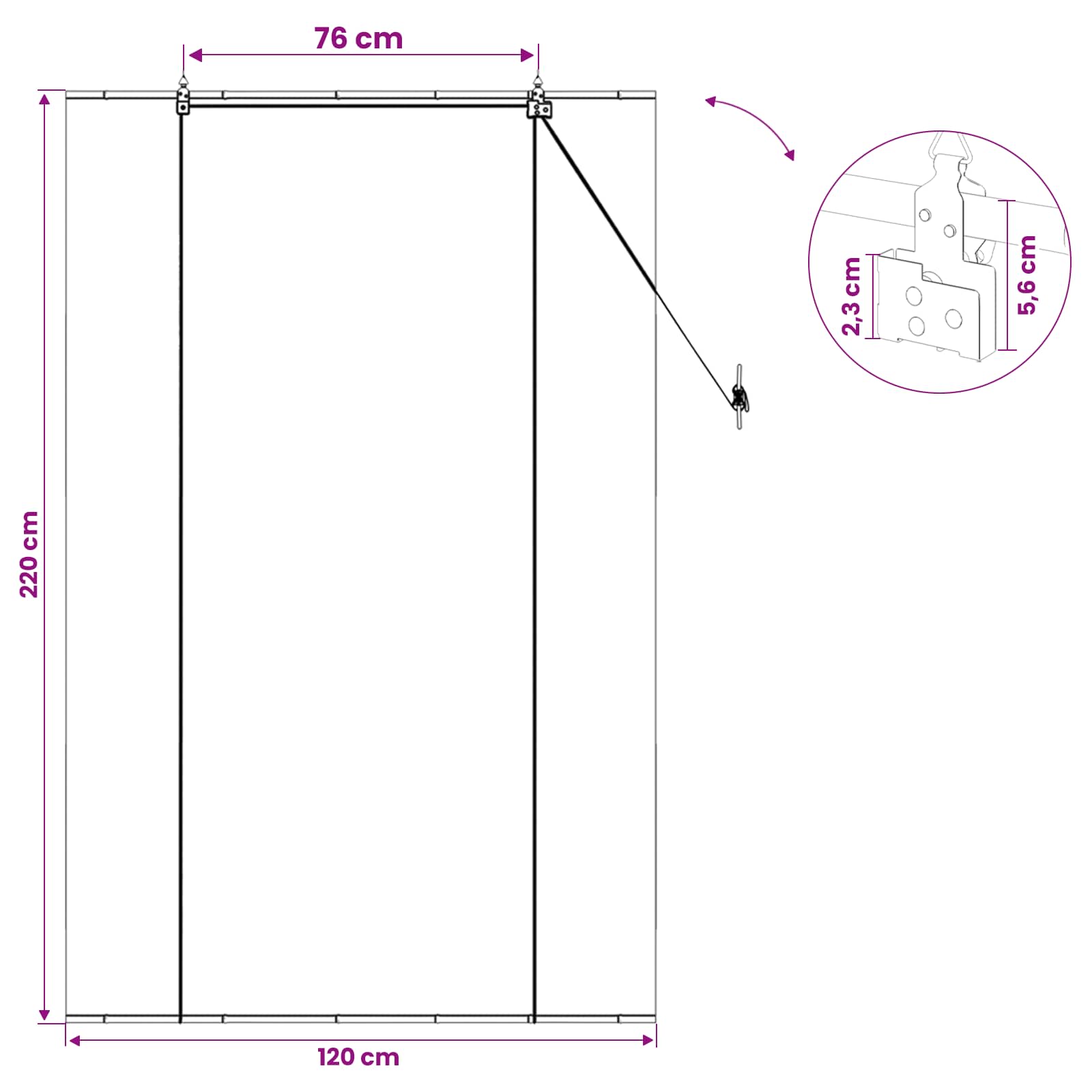 Roleta Šedá 120 X 220 Cm Bambus