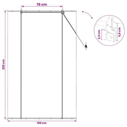 Roleta Šedá 120 X 220 Cm Bambus