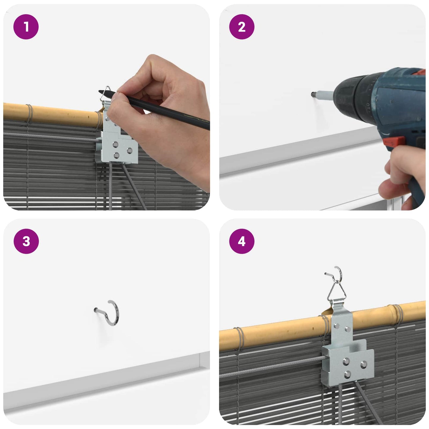 Roleta Šedá 130 X 220 Cm Bambus