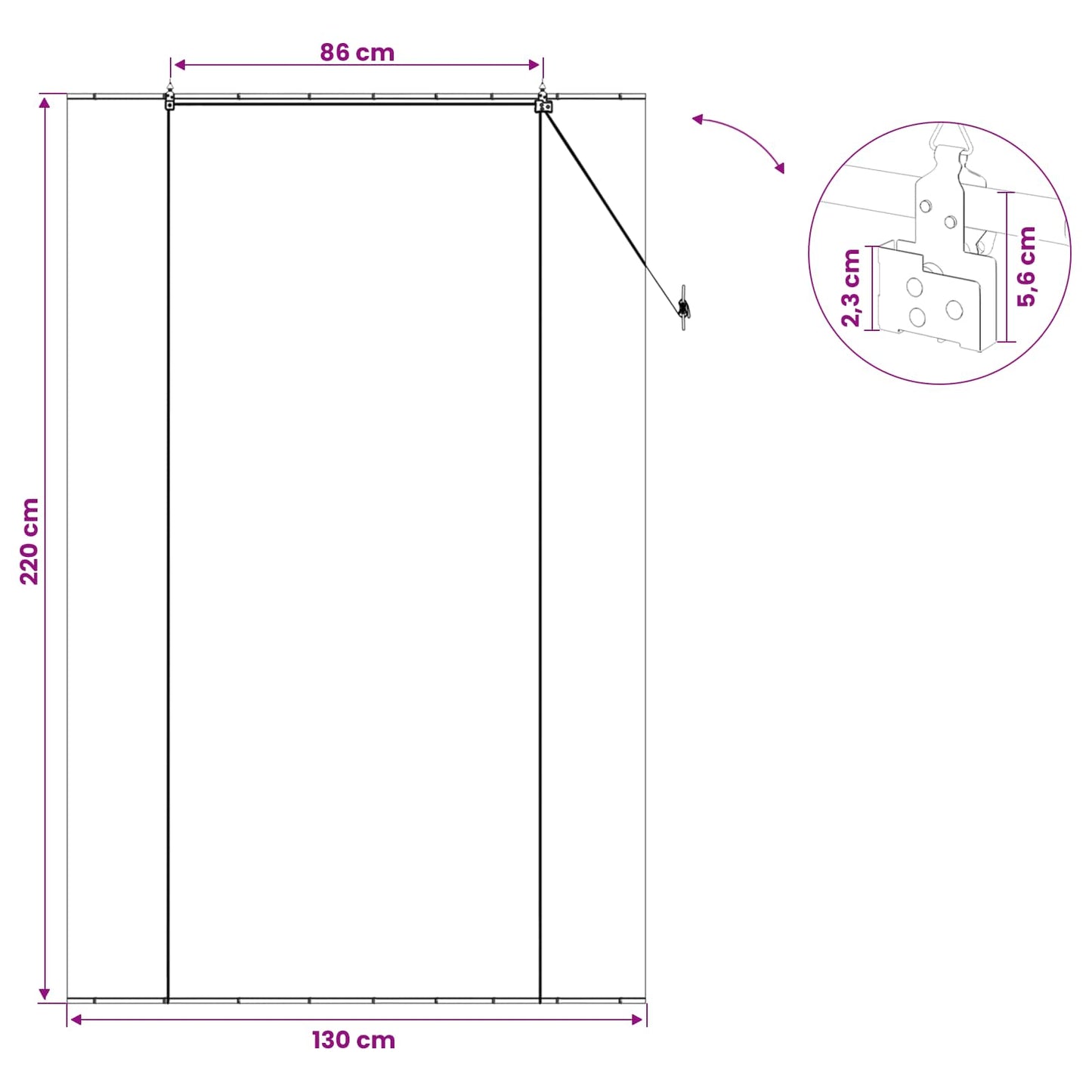 Roleta Šedá 130 X 220 Cm Bambus