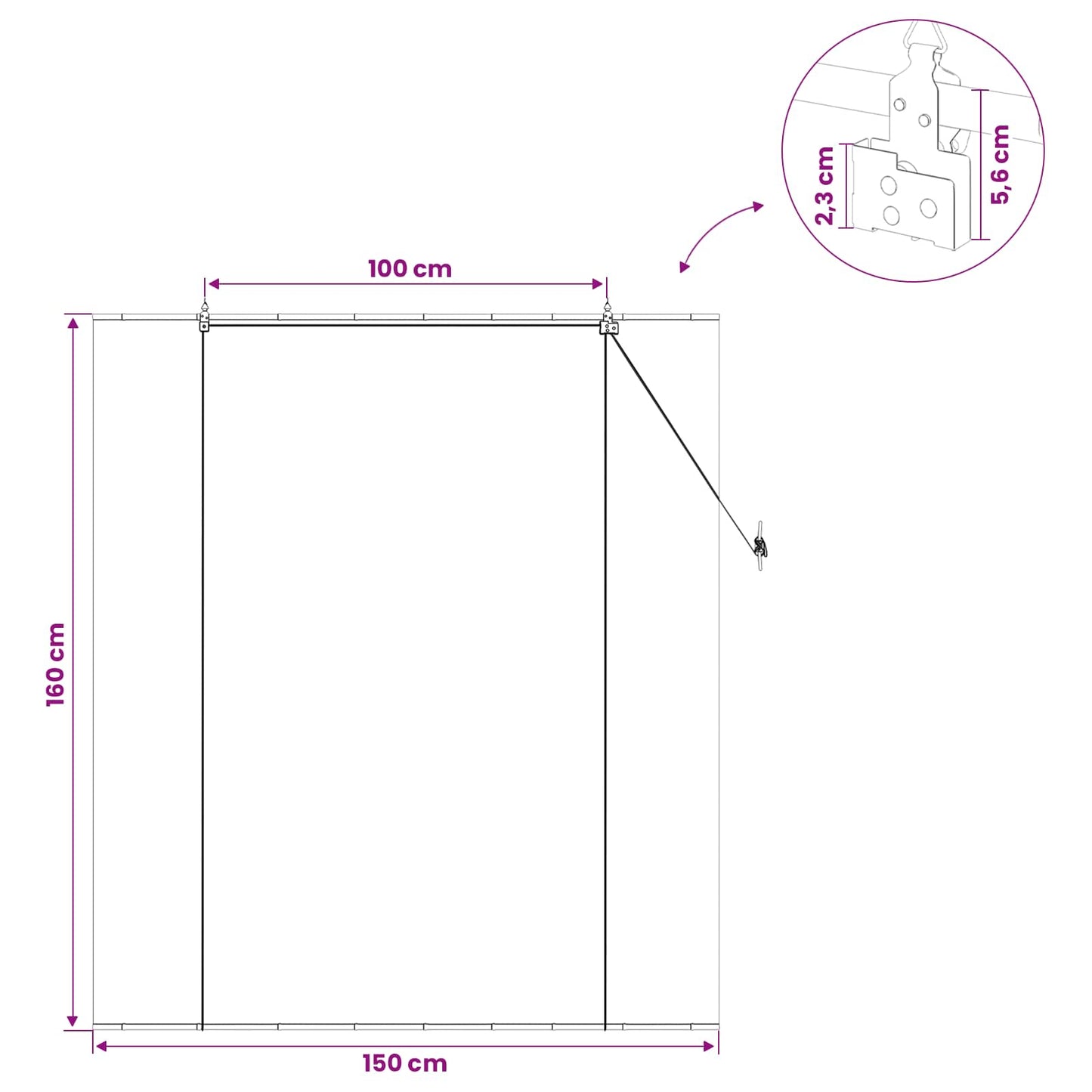 Roleta Šedá 150 X 160 Cm Bambus