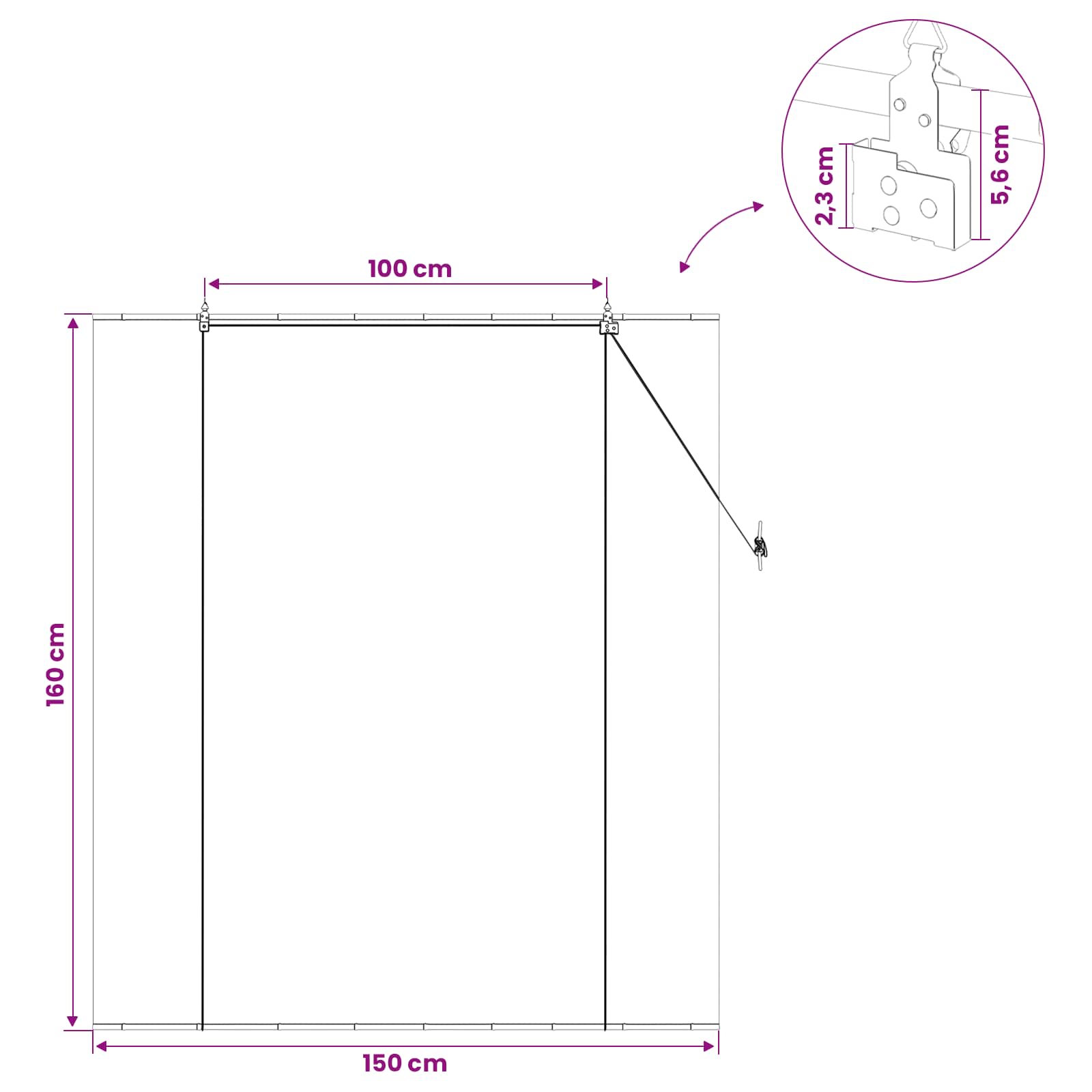Roleta Šedá 150 X 160 Cm Bambus