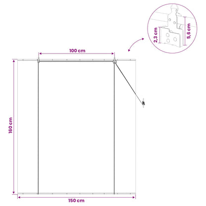 Roleta Šedá 150 X 160 Cm Bambus