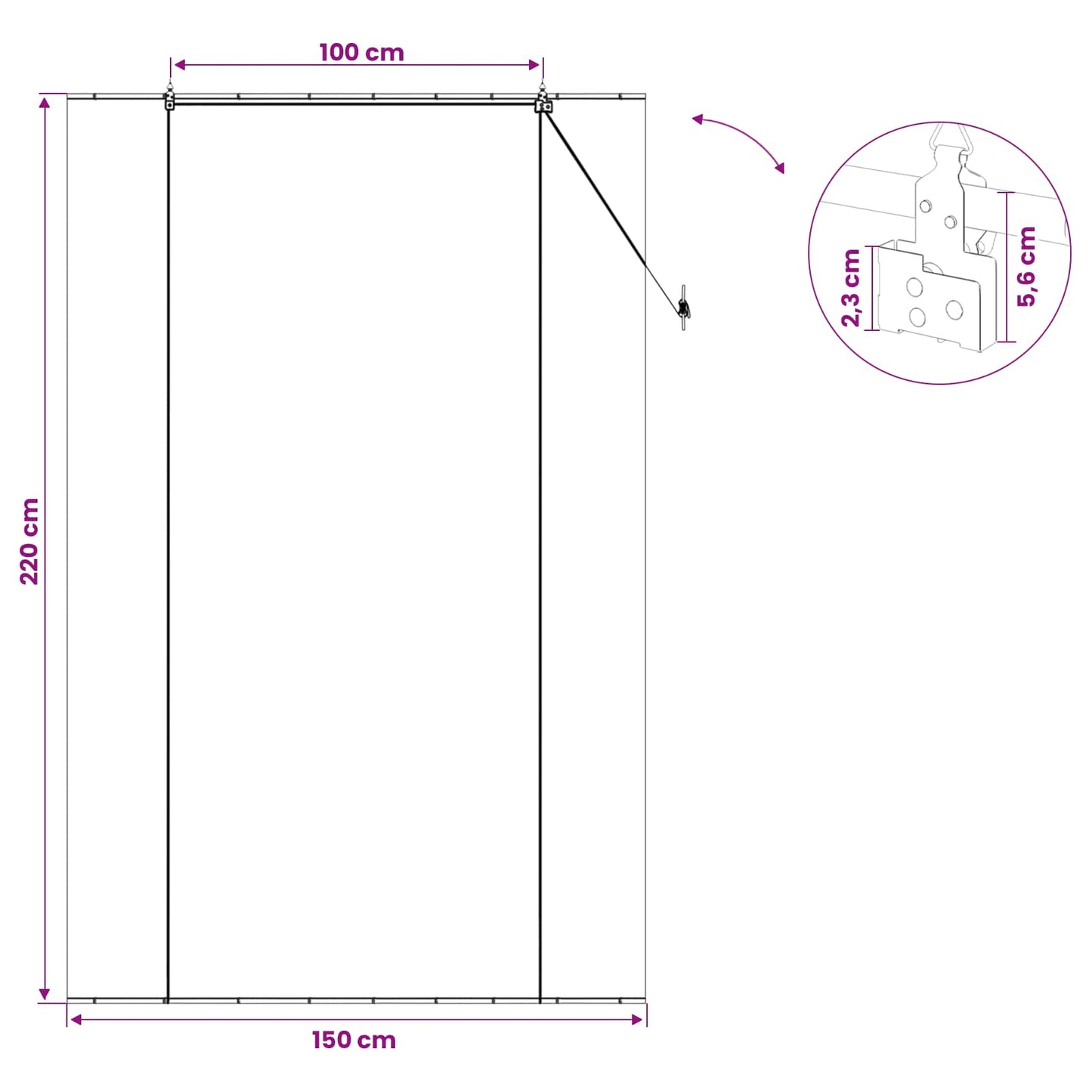 Roleta Šedá 150 X 220 Cm Bambus