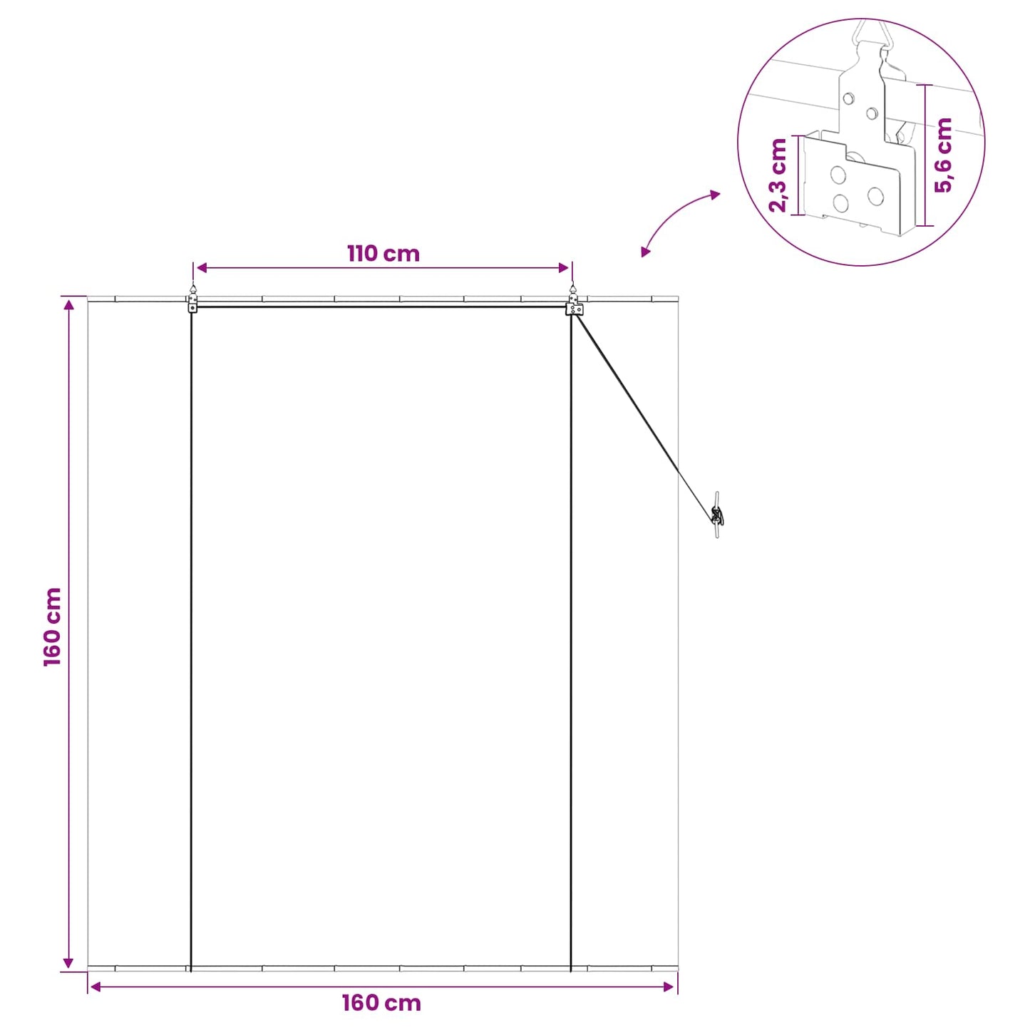 Roleta Šedá 160 X 160 Cm Bambus