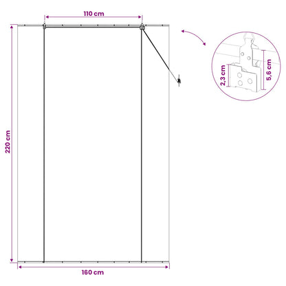 Roleta Šedá 160 X 220 Cm Bambus