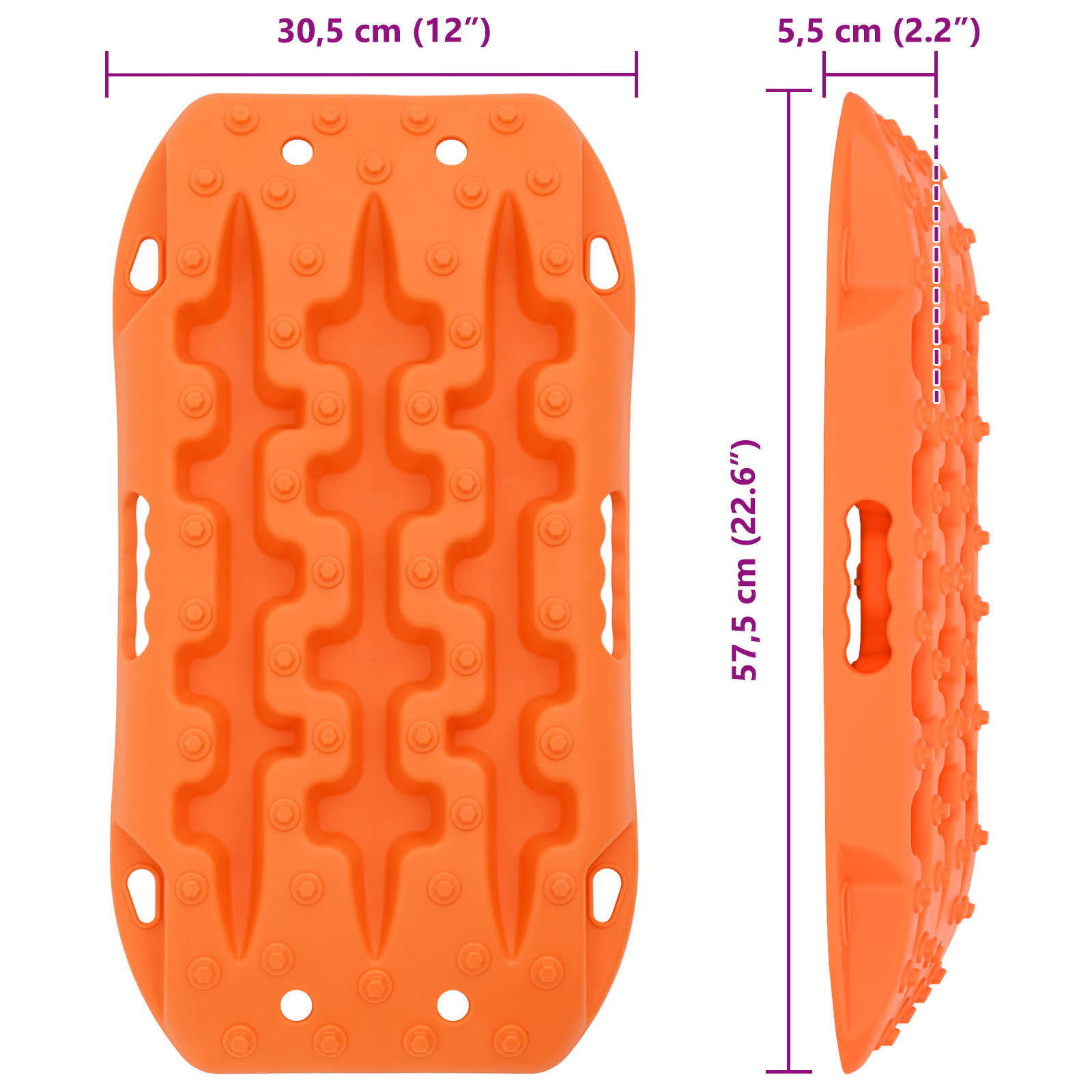 Záchranná Deska 2 Ks Oranžová 57,5X30,5X5,5 Cm Reinforced Nylon