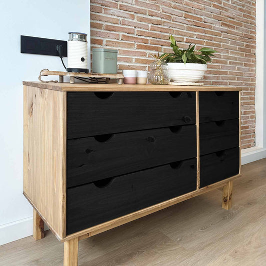 Skříň Se Zásuvkami Se Zásuvkou Otta Černá 111 X 43 X 73,5 Cm
