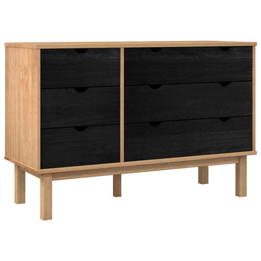 Skříň Se Zásuvkami Se Zásuvkou Otta Černá 111 X 43 X 73,5 Cm
