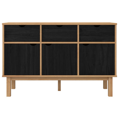 Servírovací Skříň Otta Hnědá A Černá 114 X 43 X 73,5 Cm